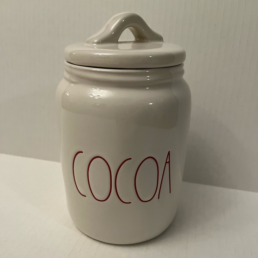 Rae Dunn White Ceramic Cocoa Jar